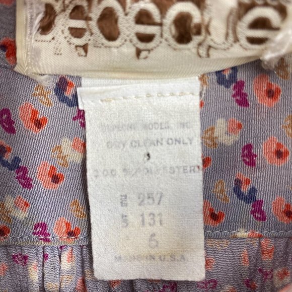 Vintage DÉPÈCHE MODE Crée á Paris Floral Pleated Dress Made in USA - Picture 15 of 16